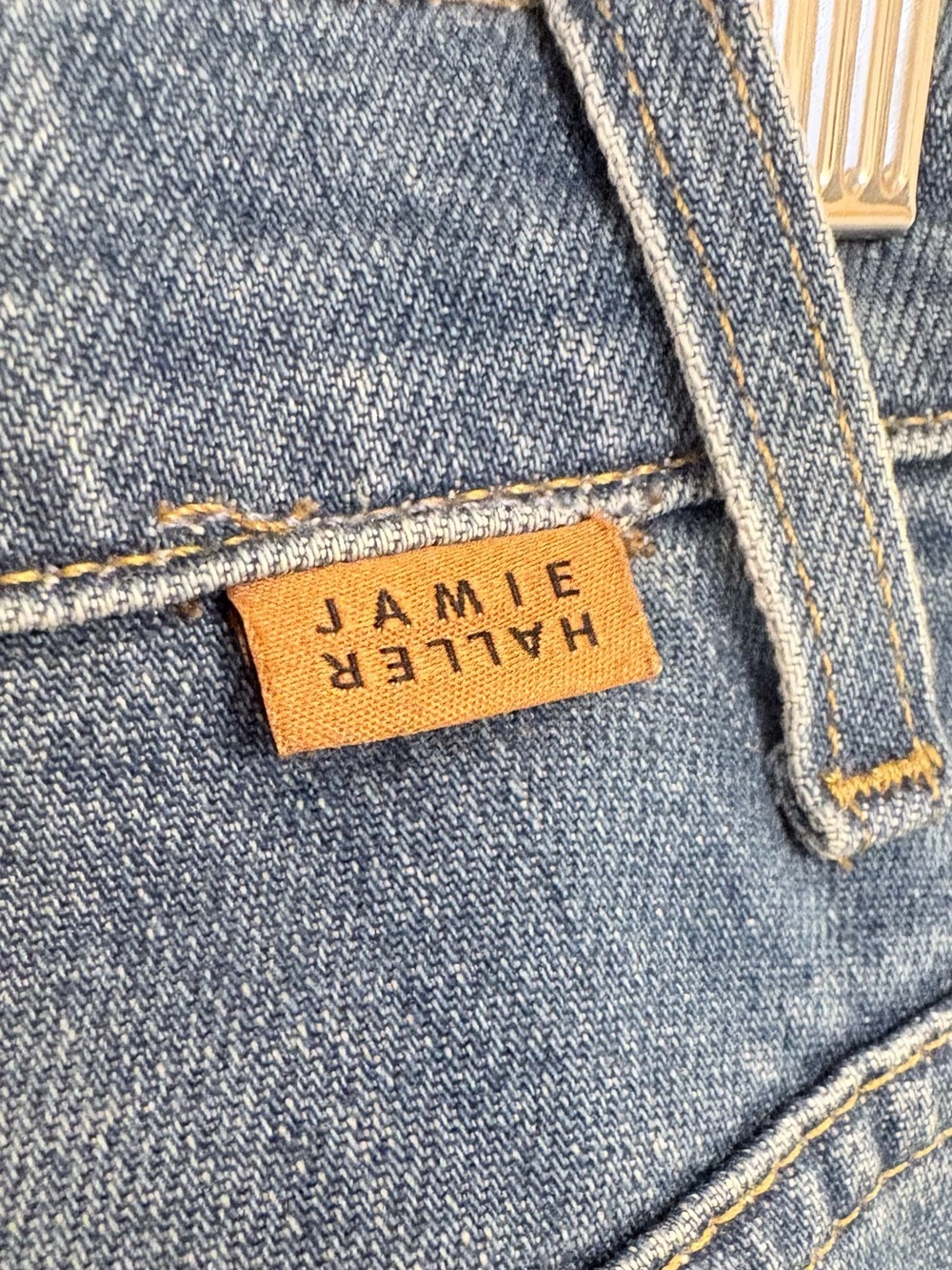 Jamie Haller Kenickie Jeans in Distressed Indigo 24 waist measures 26” - Picture 6 of 9